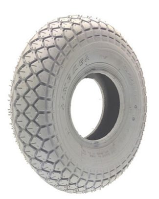 Silema Scootmobiel buitenband met blokprofiel (4.00 x 5 (330 x 100) Grijs blokprofiel C-154)