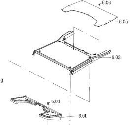 Excel Galaxy Plus;Voetplateau grijs voorzijde (6.01)