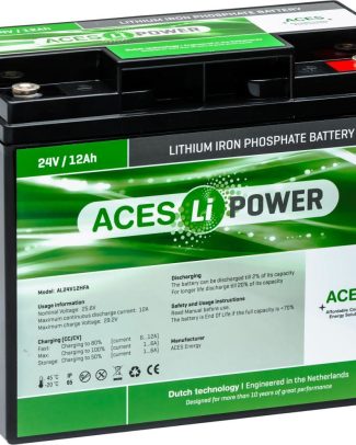 ACES LITHIUM LIFEPO4 scootmobiel accu 12AH (24V)