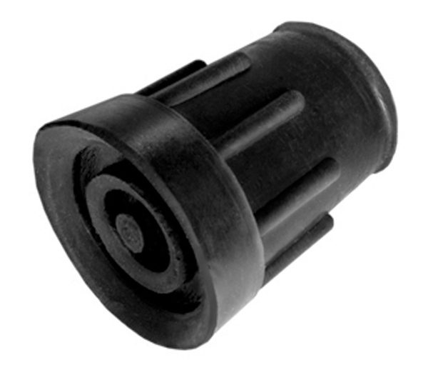 Scootmobielaanhuis.nl Anti-slip dop 19 mm, diameter 30 mm, hoogte 40 mm Zwart reliëf   ( Per stuk )