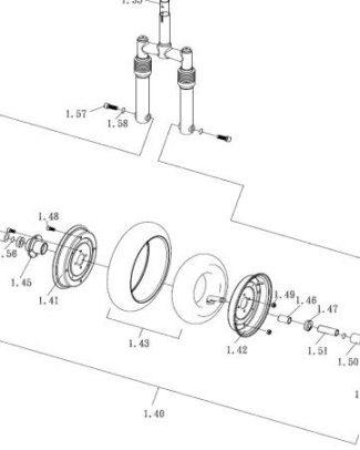 Excel Voorwiel (Nr.1.40) Galaxy plus - Tweedehands