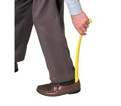 Able2 Schoenlepel plastic met haak - geel