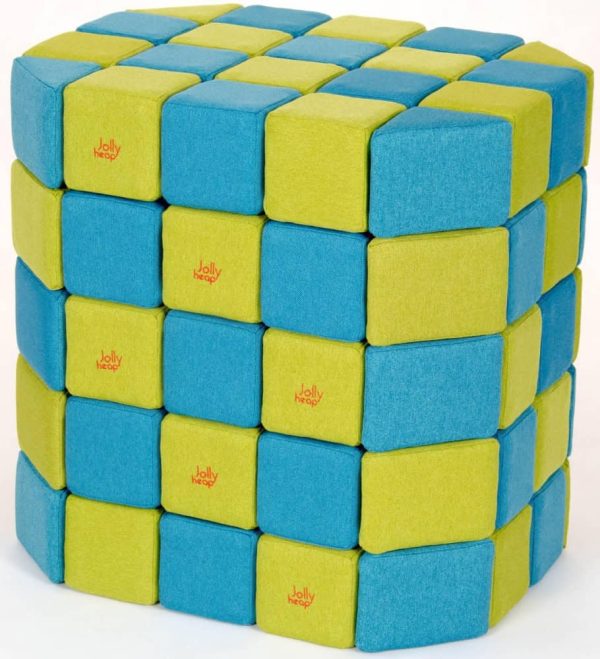 Magnetische blokken JollyHeap® - educatief speelgoed - blauw/groen