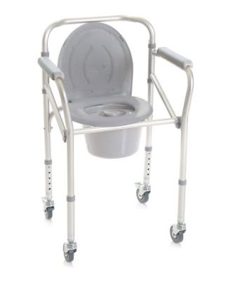Moretti 4-in-1 toiletstoel - postoel - in hoogte verstelbaar - met wielen