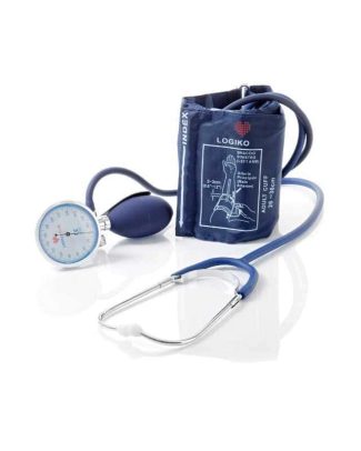 Moretti eénhandige aneroïde bloeddrukmeter groot model met stethoscoop