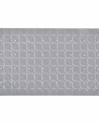 Badmat / Douchemat antislip 70 x 40 cm | Kleur: Grijs | Met zuignappen | Hoogwaardig rubber