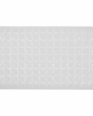 Badmat / Douchemat antislip 70 x 40 cm | Kleur: Wit | Met zuignappen | Hoogwaardig rubber