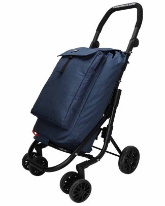 Boodschappen duwshopper 45 liter 4-6 wiel | Kies uw kleur : Blauw