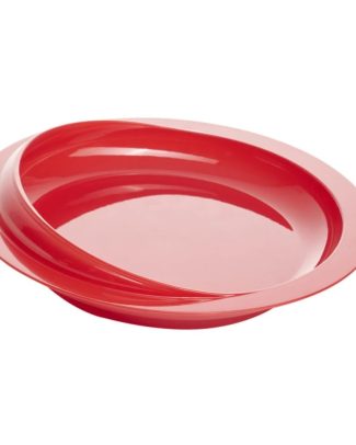 Bord met hoge rand en zuignap | Kies uw kleur : Rood