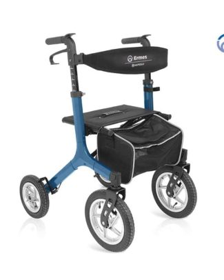 Moretti opvouwbare rollator blauw - 4 luchtbanden