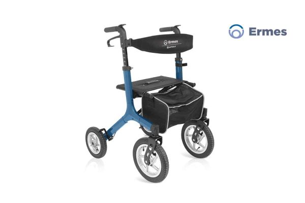 Moretti opvouwbare rollator blauw - 4 luchtbanden