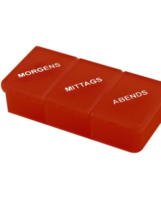 Sundo pillendoosje met 3 vakken - rood