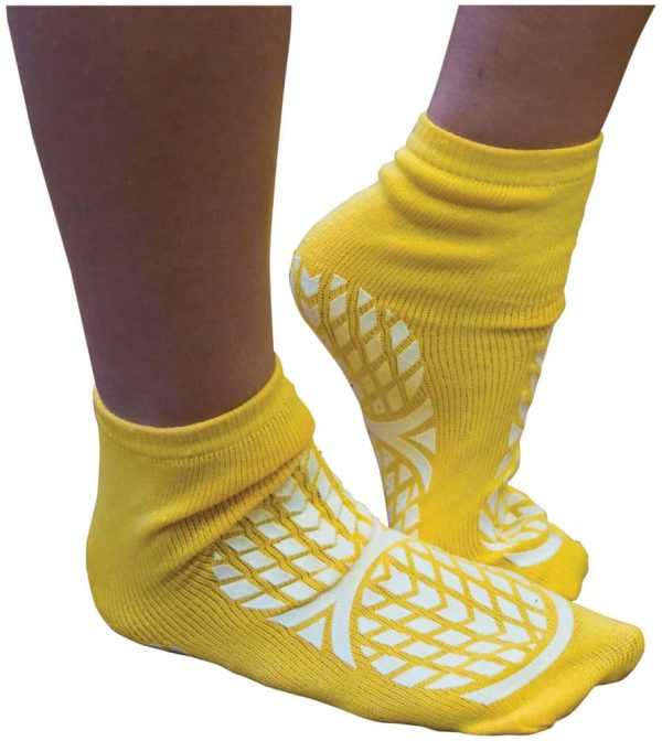 Aidapt anti slip sokken dubbelzijdig - small - Geel