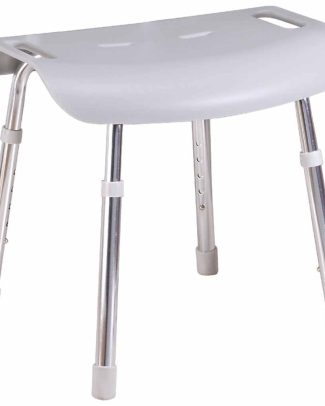 Design Douchekruk | Kleur: Wit | In hoogte verstelbaar 35 - 52 cm | Max. gebruikersgewicht 136 kg | Antislip doppen