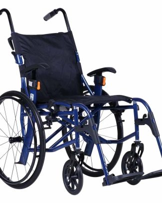 Ultra lichtgewicht rolstoel 9.9 (10,9 kg) | Excel | Kleur: blauw | Zitbreedte: 45 cm | Lichtste rolstoel | Verstelbare duwhandvatten | 1341MK116