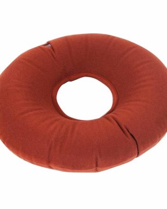 Opblaasbaar ringkussen | Donut zitkussen | Diameter 33 cm | Hoogte 8 cm | Rood | VM934BB