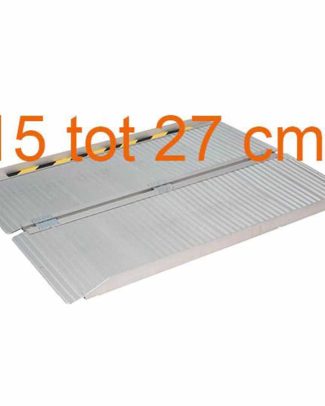 Opvouwbare aluminium oprijplaat 15 tot 27 cm | Kies uw afmeting : Breedte 72 cm