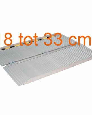 Opvouwbare aluminium oprijplaat 18 tot 33 cm | Kies uw afmeting : Breedte 85 cm