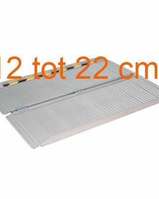 Opvouwbare aluminium oprijplaat 12 tot 22 cm | Kies uw afmeting : Breedte 72 cm