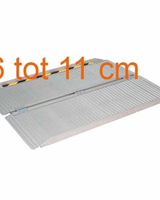 Opvouwbare aluminium oprijplaat 6 tot 11 cm | Kies uw afmeting : Breedte 72 cm