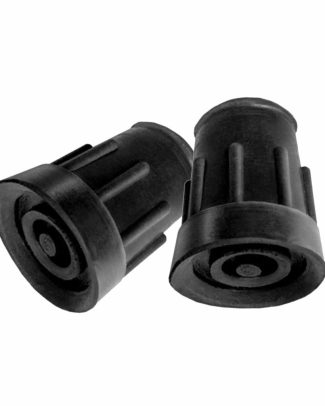 Kruk- en stokdoppen 19 mm zwart - per 2 stuks