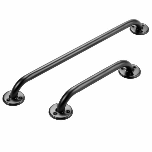 Wandbeugel Mat Zwart | Lengte: 45 cm | Gecoat staal | Schroefmontage | Max. belasting 100 kg | Wandbeugels | Voor Badkamer en Toilet
