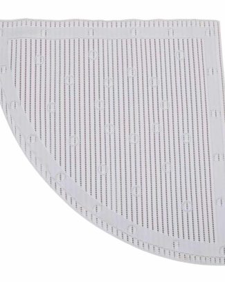 StayPut - Anti-slip douchemat hoek - wit - Waterdoorlatend - Incl. ophanghaak