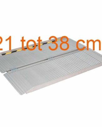 Opvouwbare aluminium oprijplaat 21 tot 38 cm | Kies uw afmeting : Breedte 72 cm