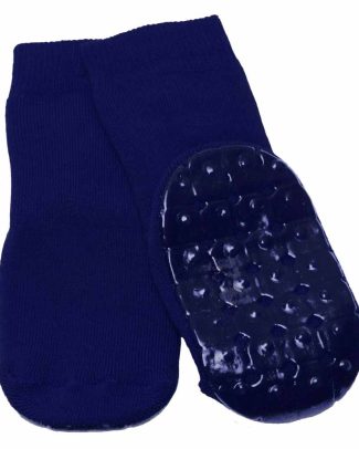 Anti-slip sokken | Kleur: Blauw | Maat: 35 - 38 | Rubberen onderlaag | Wasmachine wasbaar | Able2