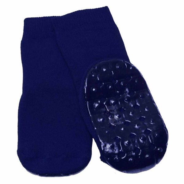 Anti-slip sokken | Kleur: Blauw | Maat: 43 - 45 | Rubberen onderlaag | Wasmachine wasbaar | Able2