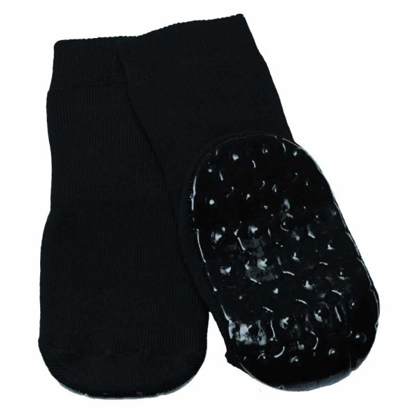 Anti-slip sokken | Kleur: Zwart | Maat: 43 - 45 | Rubberen onderlaag | Wasmachine wasbaar | Able2