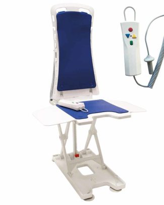 Badlift Bellavita 2G (9,3 kg) | Drive | Elektrische badlift | Sterk & lichtgewicht | Blauw/wit | Max. belasting 140 kg | 465100312