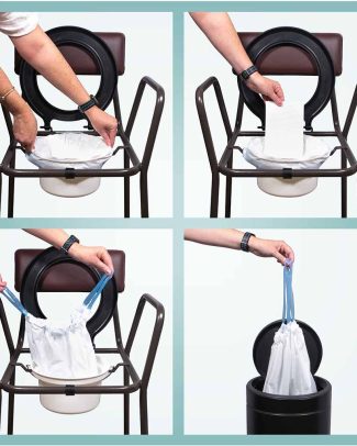 Toiletemmer zakken (50 stuks) | Opvangzakken toilet | Absorberende gel pads | Lekbestendig
