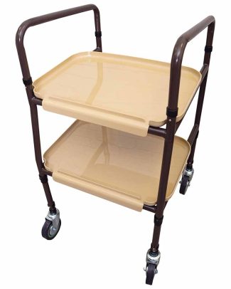Serveerwagen - Trolley | Voor het vervoer van maaltijden | Zorginstelling | Met 2 etages | Serveerwagen op wielen