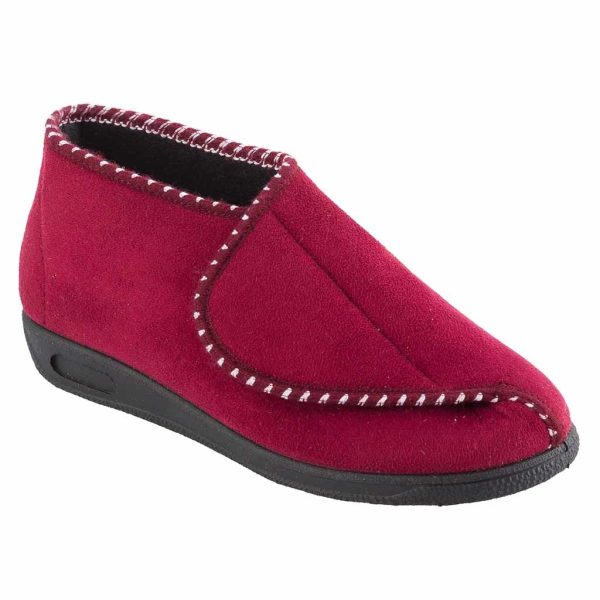 Pantoffel bordeaux hoog dames | Kies uw maat : Maat 42 | MSF