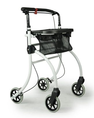 Binnenrollator Roomba (5,6 kg) | Met dienblad en opbergmandje | Duwbeugel | Opvouwbaar | Lichtgewicht rollator | Max. gebruikersgewicht 100 kg | Drive medical
