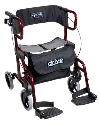Diamond Deluxe Rollator en Rolstoel in 1 (10,3 kg) | Drive