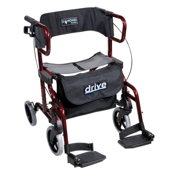 Diamond Deluxe Rollator en Rolstoel in 1 (10,3 kg) | Drive