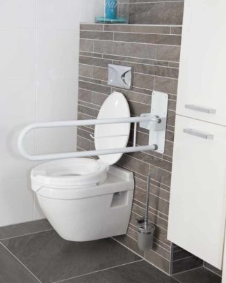 WC Wandbeugel opklapbaar | Atlantis | WC beugel | Toiletsteun | Toiletbeugel | Wit | PR50070