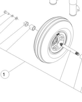 Fortress Calypso Voorwielas compleet Fortress Calypso (Nr.1) - Tweedehands
