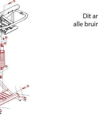 Pride Achterframe met schokbreker / achterveer Pride victory xl140