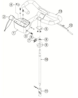 Fortress Calypso Stuurstang compleet Fortress Calypso (Nr.5-11)  - Tweedehands