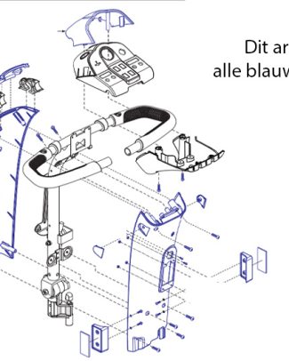 Pride Voorkap + achterkap + dashboard kap stuurkolom compleet Rood Victory XL 140 / Cyclone