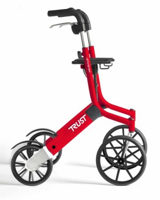 Lichtgewicht rollator Let&apos;s Go Out (6,2 kg) | TrustCare | Rood | Grote wielen | Design | Weggewerkte remkabels | TCOUTRE0130