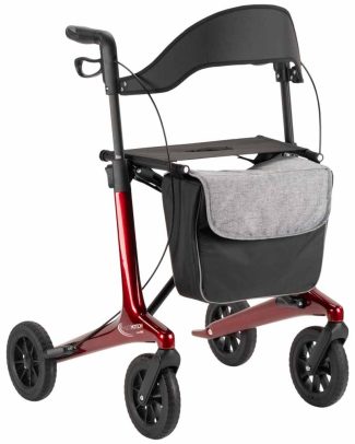 Carbon rollator met softwielen | Kies uw kleur : Rood | MultiMotion
