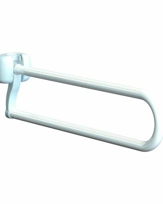 Opklapbare toiletbeugel - gecoat staal | Lengte: 80 cm | Kleur: Wit | Toiletsteun | WC Steun | PR50949-80