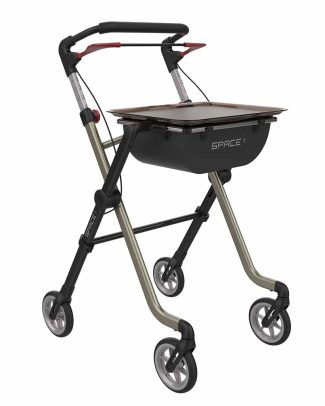 Space-I Binnenhuis Rollator | Kies uw kleur : Zwart & Champagne | Rehasense