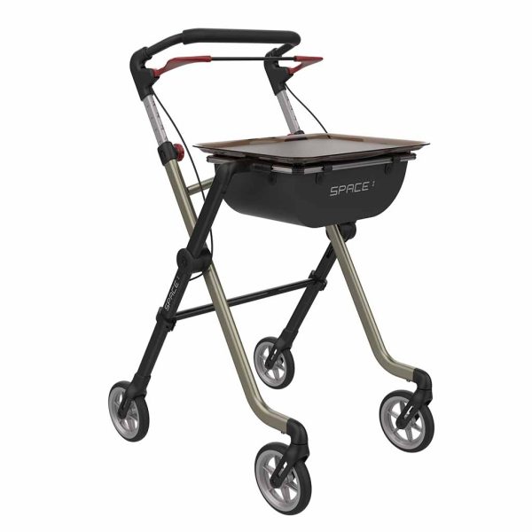 Space-I Binnenhuis Rollator | Kies uw kleur : Zwart & Champagne | Rehasense