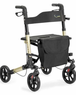 Rollator City Dubbel inklapbaar (7,8 kg) | MultiMotion | Dubbel opvouwbaar | Lichtgewicht | Compact | Champagne | 10050017