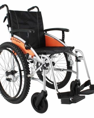 Rolstoel G-Explorer (12,5 kg) | Excel | Zitbreedte 50 cm | Framekleur zilver | Luchtbanden | Verstelbare duwhandvatten | 3373QK5113